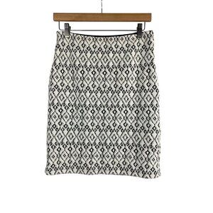 Lysse Womens Geometric Black & White Textured Skirt MP